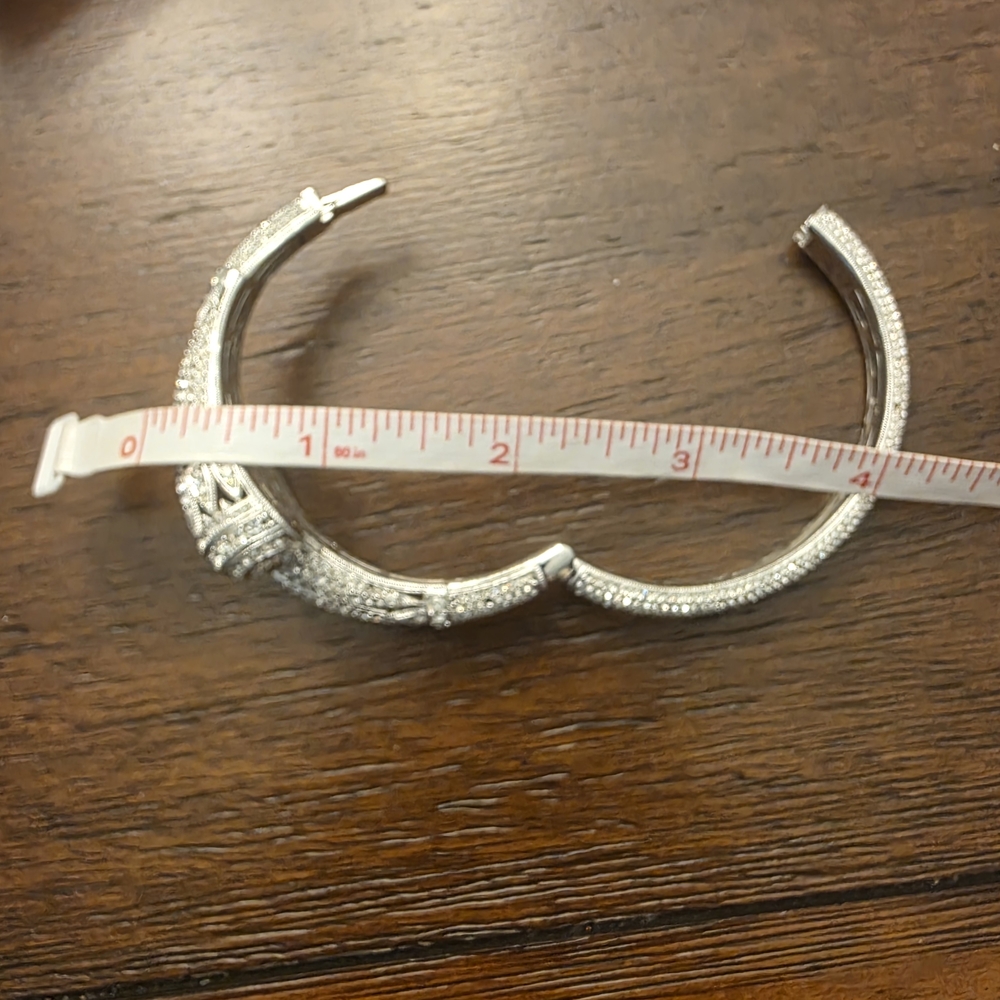 Source Unknown Silver Crystal Bracelet - image 4